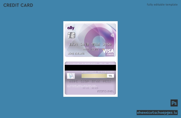USA Ally Bank Visa Classic Card – Beispielvorschau